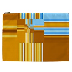 Endless Window Blue Gold Cosmetic Bag (xxl)  by designworld65