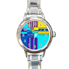 Colorful Endless Window Round Italian Charm Watch by designworld65