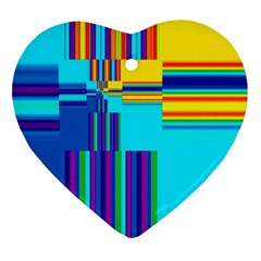 Colorful Endless Window Ornament (heart) by designworld65