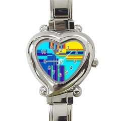 Colorful Endless Window Heart Italian Charm Watch by designworld65