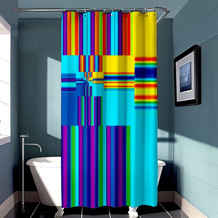 Colorful Endless Window Shower Curtain 36  x 72  (Stall) 