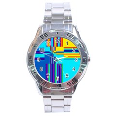 Colorful Endless Window Stainless Steel Analogue Watch by designworld65