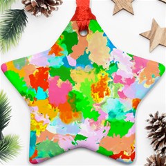 Colorful Summer Splash Ornament (star)