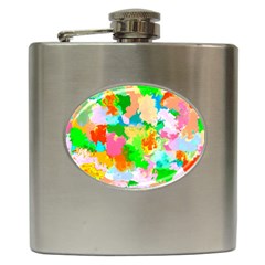 Colorful Summer Splash Hip Flask (6 Oz) by designworld65