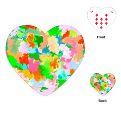 Colorful Summer Splash Playing Cards (heart) 