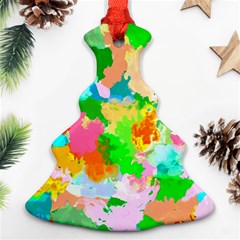 Colorful Summer Splash Ornament (christmas Tree) 