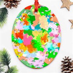 Colorful Summer Splash Ornament (oval Filigree)