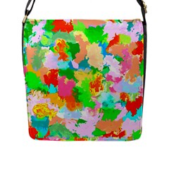 Colorful Summer Splash Flap Messenger Bag (l)  by designworld65