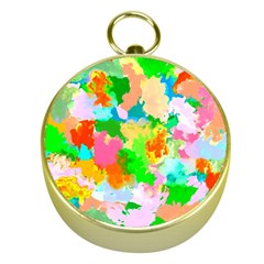 Colorful Summer Splash Gold Compasses by designworld65