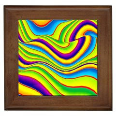 Summer Wave Colors Framed Tiles by designworld65