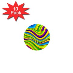 Summer Wave Colors 1  Mini Magnet (10 Pack)  by designworld65