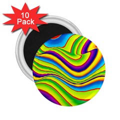 Summer Wave Colors 2 25  Magnets (10 Pack)  by designworld65