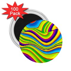 Summer Wave Colors 2 25  Magnets (100 Pack)  by designworld65