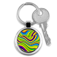 Summer Wave Colors Key Chains (round)  by designworld65