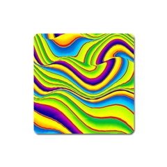 Summer Wave Colors Square Magnet by designworld65