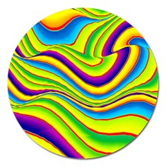 Summer Wave Colors Magnet 5  (round) by designworld65