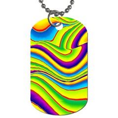 Summer Wave Colors Dog Tag (one Side)