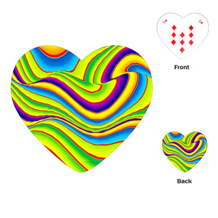 Summer Wave Colors Playing Cards (Heart) 