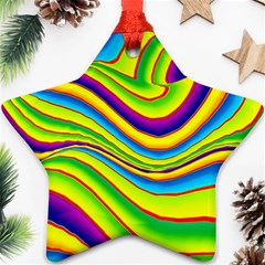 Summer Wave Colors Star Ornament (two Sides) by designworld65