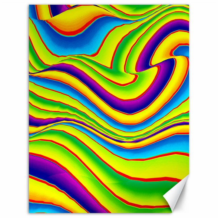 Summer Wave Colors Canvas 12  x 16  