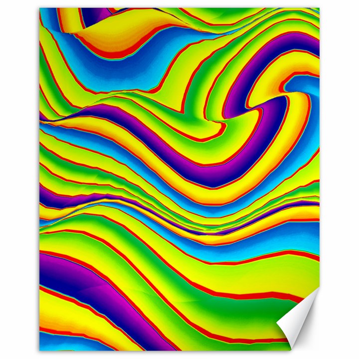 Summer Wave Colors Canvas 16  x 20  