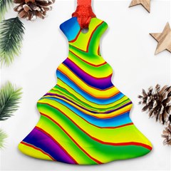 Summer Wave Colors Christmas Tree Ornament (two Sides) by designworld65