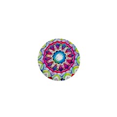 Sunshine Feeling Mandala 1  Mini Buttons by designworld65