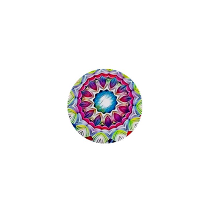 Sunshine Feeling Mandala 1  Mini Buttons