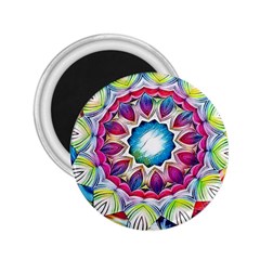 Sunshine Feeling Mandala 2 25  Magnets by designworld65