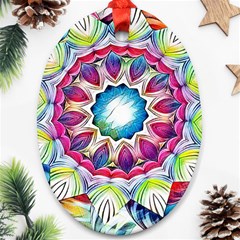 Sunshine Feeling Mandala Ornament (oval)