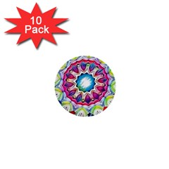 Sunshine Feeling Mandala 1  Mini Buttons (10 Pack) 