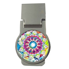 Sunshine Feeling Mandala Money Clips (round)  by designworld65