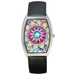 Sunshine Feeling Mandala Barrel Style Metal Watch by designworld65