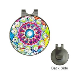 Sunshine Feeling Mandala Hat Clips With Golf Markers by designworld65