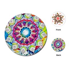 Sunshine Feeling Mandala Playing Cards (round) 