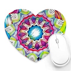 Sunshine Feeling Mandala Heart Mousepads by designworld65