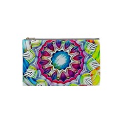 Sunshine Feeling Mandala Cosmetic Bag (small)  by designworld65