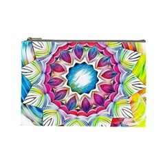 Sunshine Feeling Mandala Cosmetic Bag (large)  by designworld65