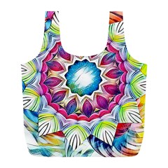 Sunshine Feeling Mandala Full Print Recycle Bags (l) 