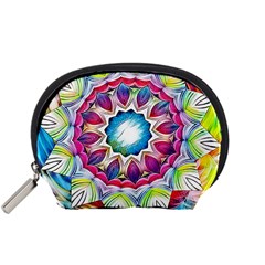 Sunshine Feeling Mandala Accessory Pouches (small)  by designworld65