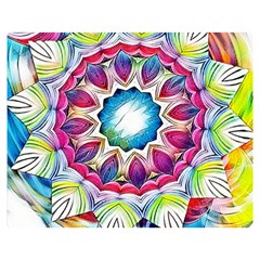 Sunshine Feeling Mandala Double Sided Flano Blanket (medium)  by designworld65