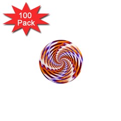 Woven Colorful Waves 1  Mini Magnets (100 Pack)  by designworld65