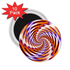 Woven Colorful Waves 2 25  Magnets (10 Pack)  by designworld65