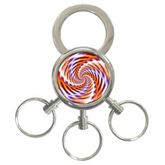 Woven Colorful Waves 3-ring Key Chains by designworld65