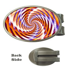 Woven Colorful Waves Money Clips (oval)  by designworld65