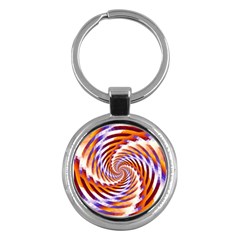 Woven Colorful Waves Key Chains (round)  by designworld65