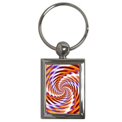 Woven Colorful Waves Key Chains (rectangle)  by designworld65