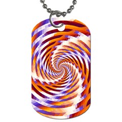 Woven Colorful Waves Dog Tag (two Sides)