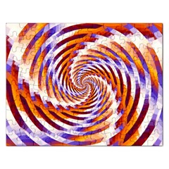 Woven Colorful Waves Rectangular Jigsaw Puzzl