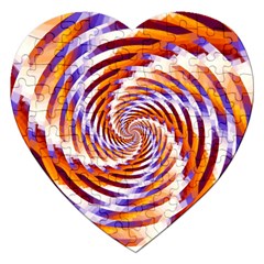 Woven Colorful Waves Jigsaw Puzzle (heart) by designworld65